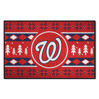 Washington Nationals Holiday Sweater Starter Mat Accent Rug - 19in. x 30in.