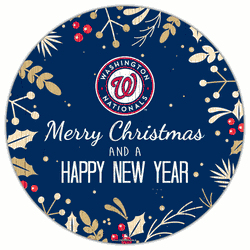 Washington Nationals Merry Christmas & New Year 12in Circle