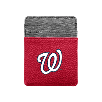 Washington Nationals Pebble Front Pocket Wallet Light Red