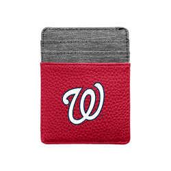 Washington Nationals Pebble Front Pocket Wallet Light Red