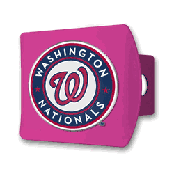 Washington Nationals Pink Metal Hitch Cover with  3D Color Emblem