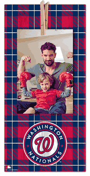 Washington Nationals Plaid Clothespin 6x12 Sign