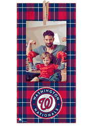 Washington Nationals Plaid Clothespin 6x12 Sign