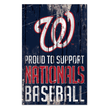 Washington Nationals Sign 11x17 Wood Proud to Support Design