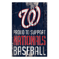 Washington Nationals Sign 11x17 Wood Proud to Support Design