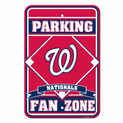 Washington Nationals Sign 12x18 Plastic Fan Zone Parking Style CO