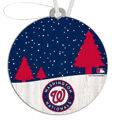 Washington Nationals Snow Scene Ornament