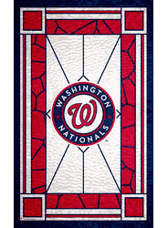 Washington Nationals Stained Glass 11x19 Wood Sign