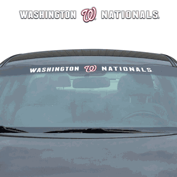 Washington Nationals Sun Stripe Windshield Decal 3.25 in. x 34 in.