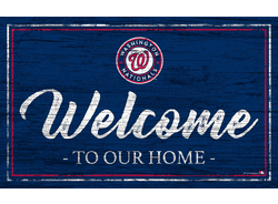 Washington Nationals Team Color Welcome 11x19 Sign