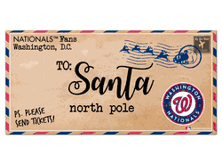 Washington Nationals To Santa 6x12 Sign