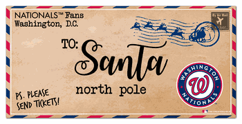 Washington Nationals To Santa 6x12 Sign