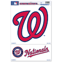 Washington Nationals Ultra Decal 11in x 17in - Logo