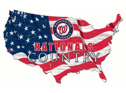 Washington Nationals USA Shape Flag Cutout