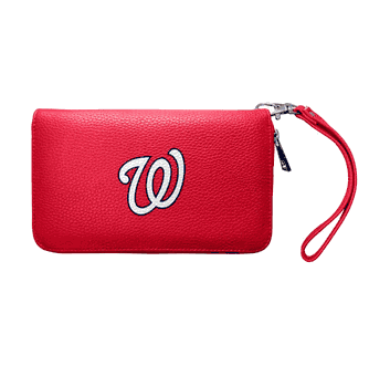 Washington Nationals Zip Organizer Wallet Pebble Light Red
