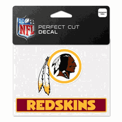 Washington Redskins Decal 4.5x5.75 Perfect Cut Color
