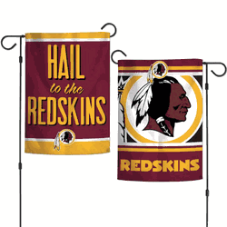 Washington Redskins Flag 12x18 Garden Style 2 Sided Slogan Design