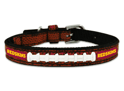 Washington Redskins Pet Collar Leather Classic Football Size Toy CO