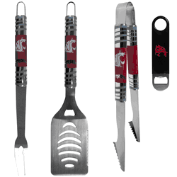 Washington St. Cougars 3 pc BBQ Set and Bottle Opener