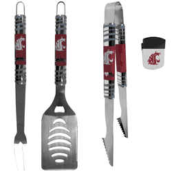 Washington St. Cougars 3 pc BBQ Set and Chip Clip