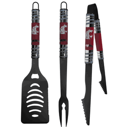 Washington St. Cougars 3 pc Black Tailgater BBQ Set