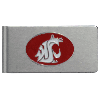 Washington St. Cougars Brushed Metal Money Clip