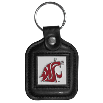 Washington St. Cougars Square Leatherette Key Chain