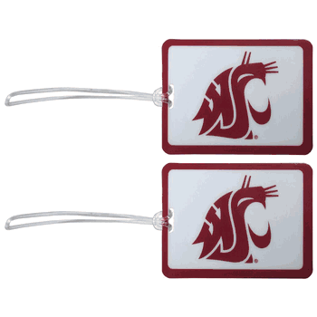 Washington St. Cougars Vinyl Luggage Tag, 2pk