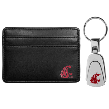 Washington St. Cougars Weekend Wallet & Steel Key Chain
