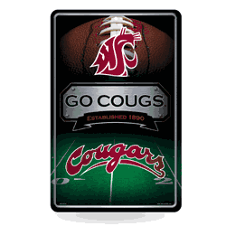 Washington State Cougars  11" x 17" Metal Home Dcor Sign