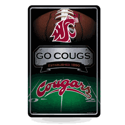 Washington State Cougars 11X17 Large Embossed Metal Wall Sign