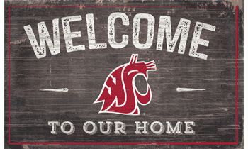 Washington State Cougars 11X19 Welcome to Our Home Sign