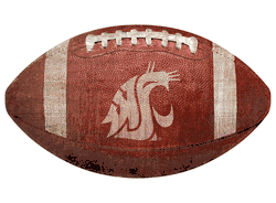 Washington State Cougars 12" Football Shaped Sign