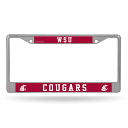 Washington State Cougars  12" x 6" Chrome Frame With Decal Inserts