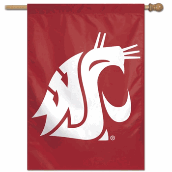 Washington State Cougars Banner 28x40 Vertical Alternate Design