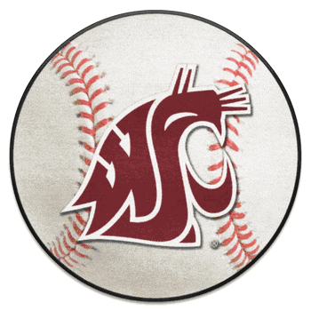 Washington State Cougars Baseball Rug - 27in. Diameter