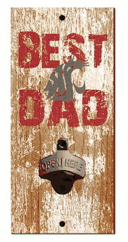 Washington State Cougars Best Dad Bottle Opener Wood Sign