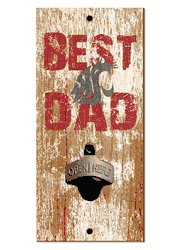 Washington State Cougars Best Dad Bottle Opener Wood Sign