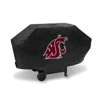 Washington State Cougars Black Deluxe Vinyl Grill Cover - 68