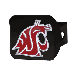 Washington State Cougars Black Metal Hitch Cover - 3D Color Emblem