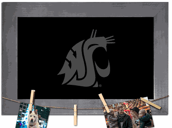 Washington State Cougars Blank Chalkboard with frame & clothespins 11x19 Sign