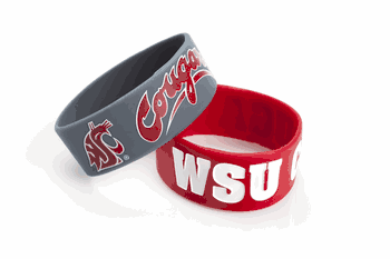 Washington State Cougars Bracelets - 2 Pack Wide