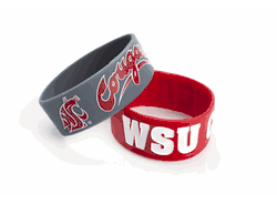 Washington State Cougars Bracelets - 2 Pack Wide