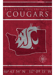 Washington State Cougars Coordinates 17x26