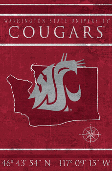 Washington State Cougars Coordinates 17x26