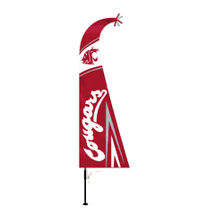 Washington State Cougars Flag Premium Feather Style CO