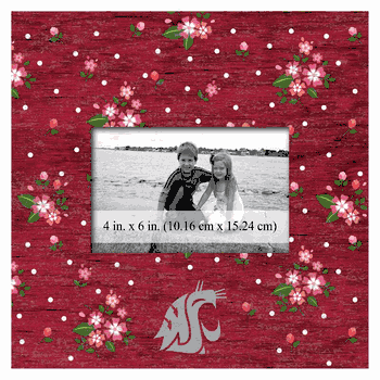 Washington State Cougars Floral 10x10 Frame