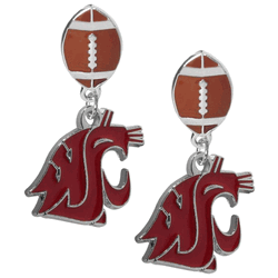 Washington State Cougars Football Stud Earrings