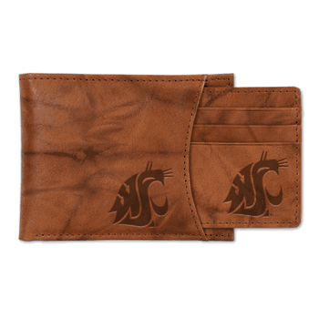 Washington State Cougars  Genuine Leather Slider Wallet