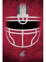 Washington State Cougars Ghost Helmet 17x26